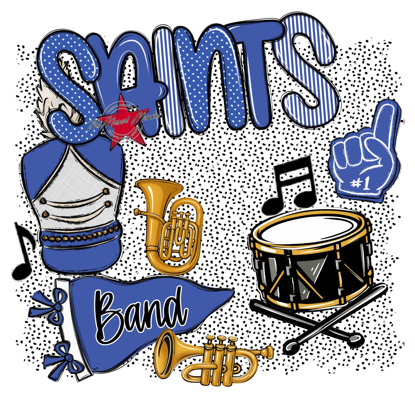 Saints Band Spirit-Off Blue