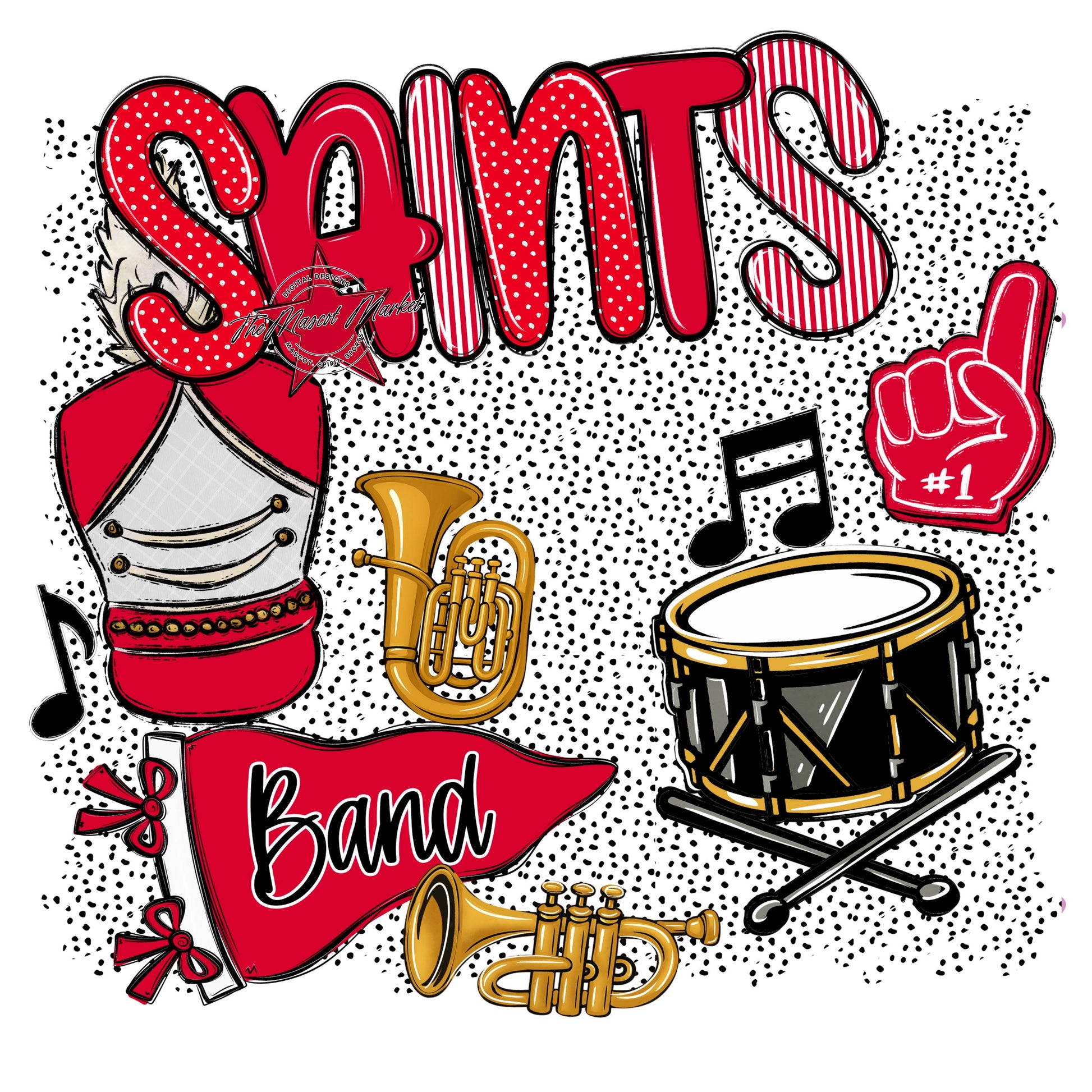 Saints Band Spirit-Red
