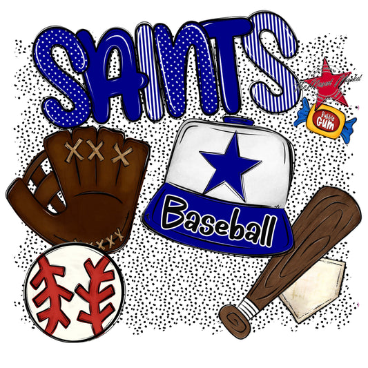 Saints Baseball Spirit-Blue