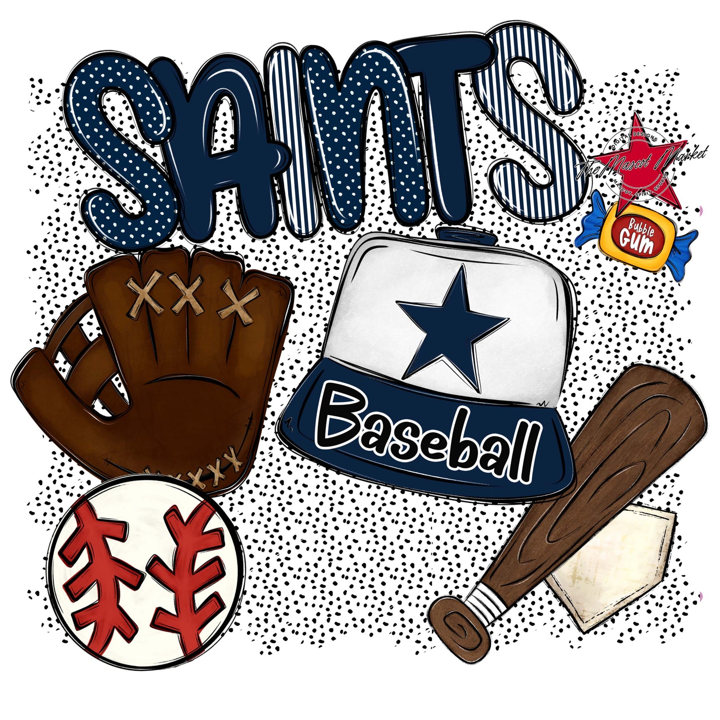Saints Baseball Spirit-Navy