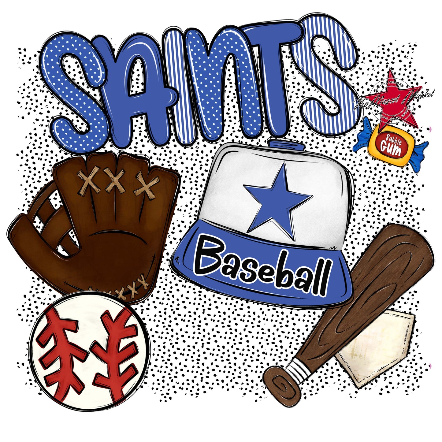Saints Baseball Spirit-Off Blue