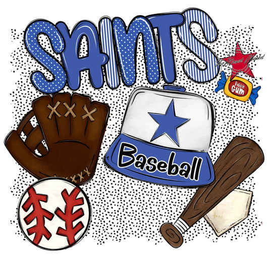 Saints Baseball Spirit-Off Blue