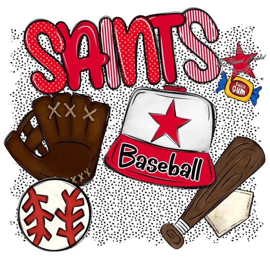 Saints Baseball Spirit-Red