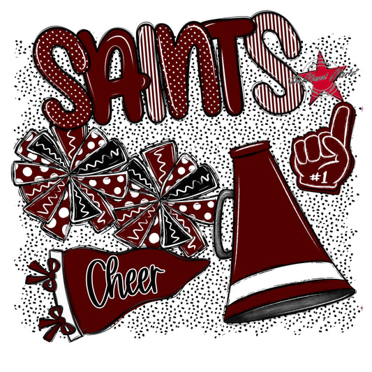 Saints Cheer Spirit-Maroon