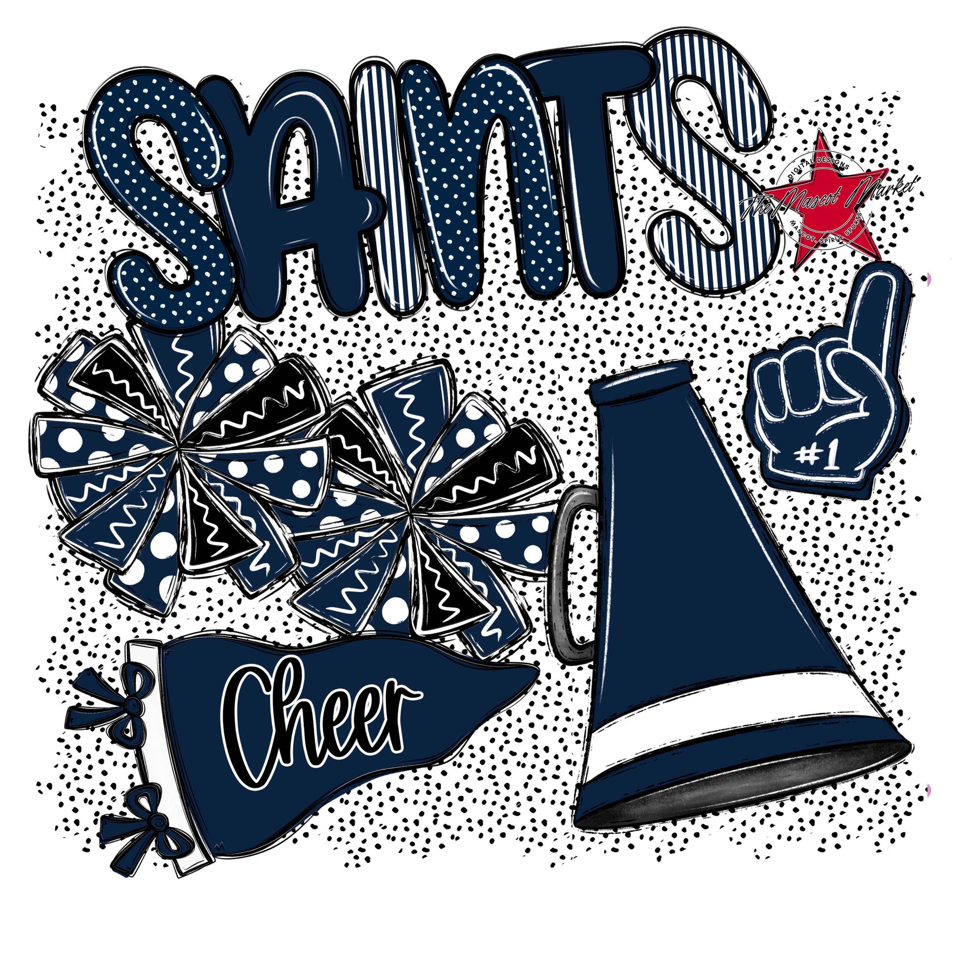 Saints Cheer Spirit-Navy