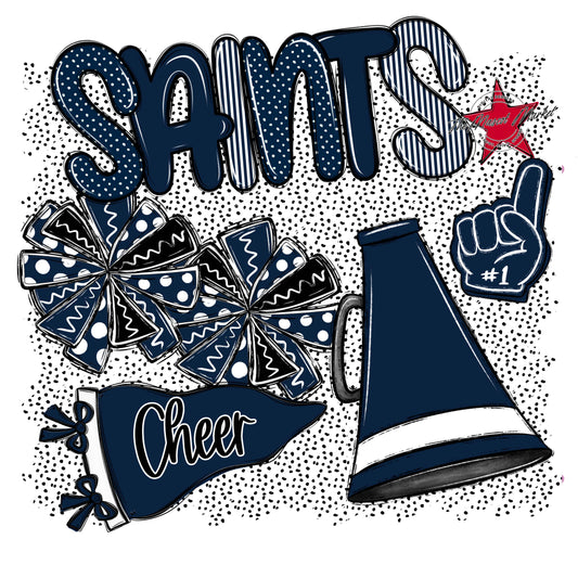 Saints Cheer Spirit-Navy