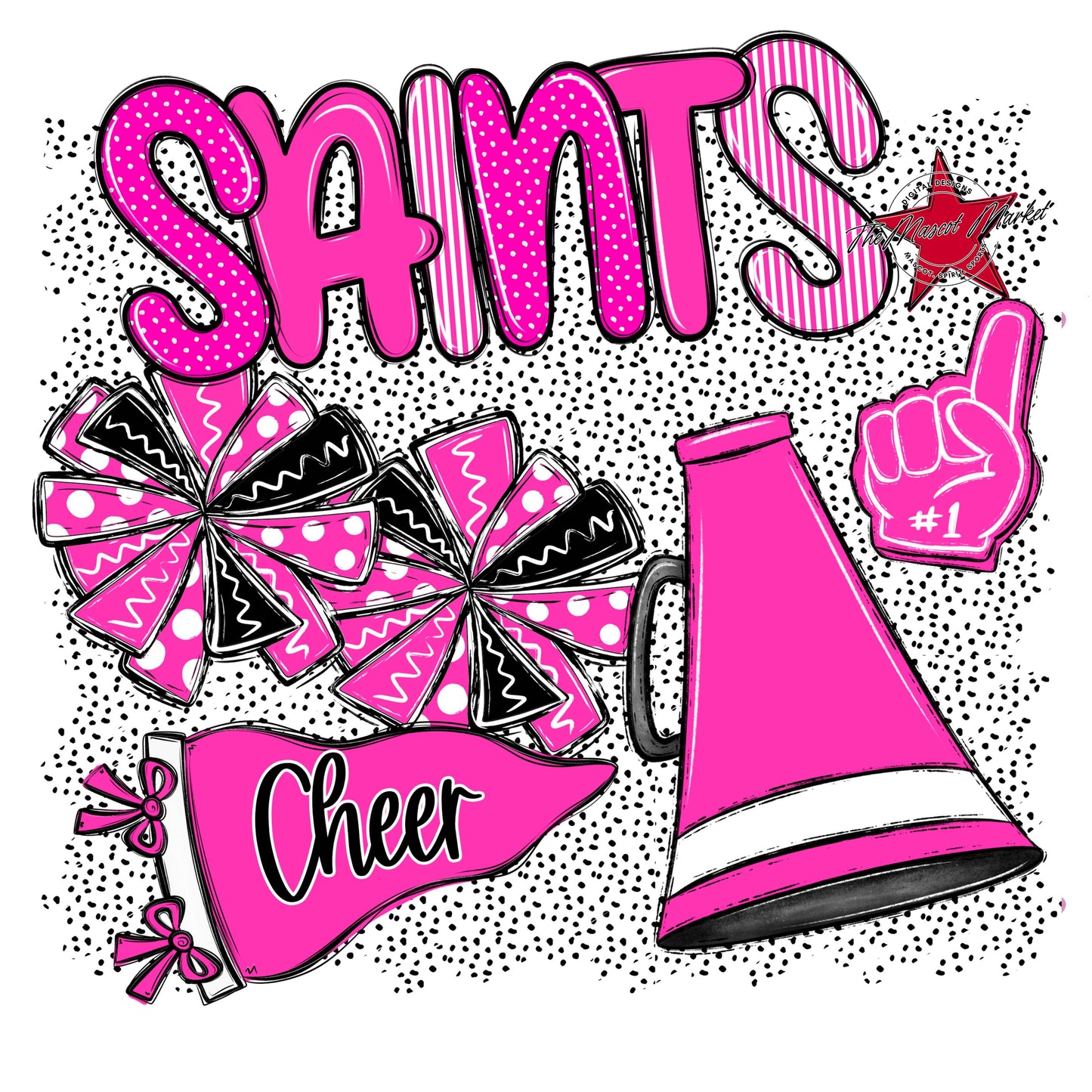 Saints Cheer Spirit-Pink