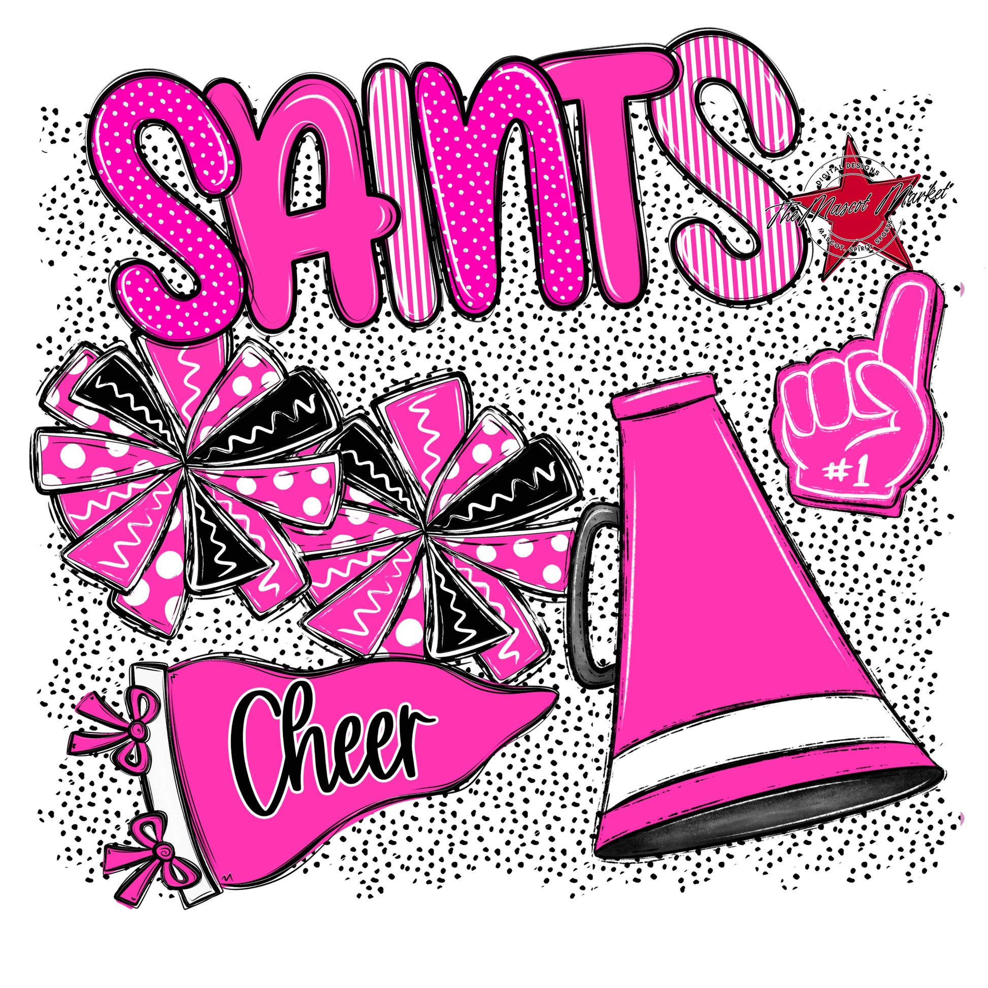 Saints Cheer Spirit-Pink