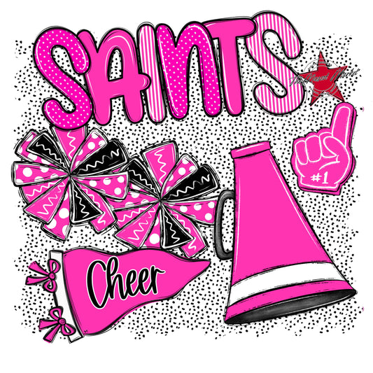 Saints Cheer Spirit-Pink