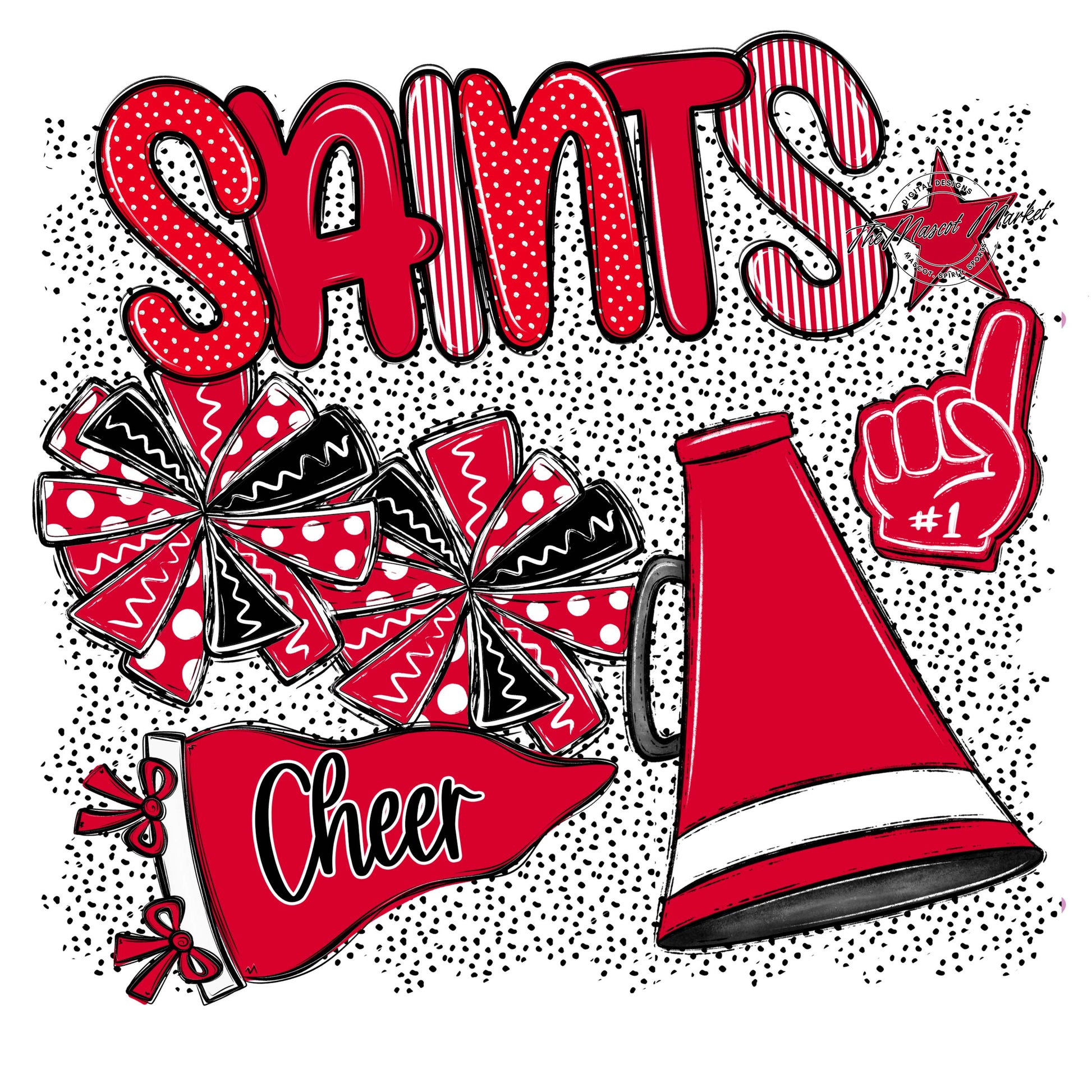 Saints Cheer Spirit-Red