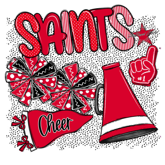 Saints Cheer Spirit-Red