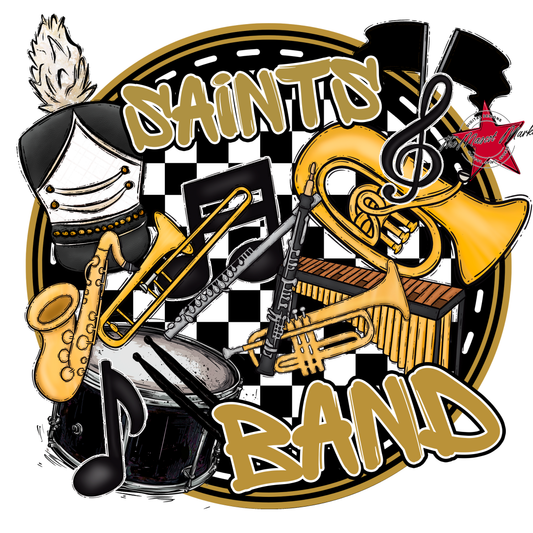 Saints Circle Band Design-Gold