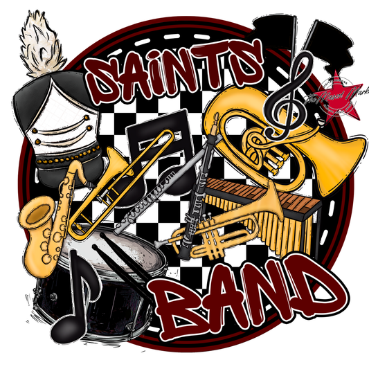 Saints Circle Band Design-Maroon