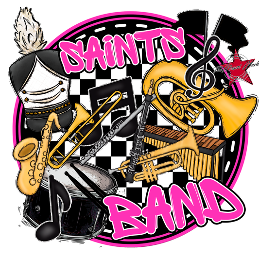 Saints Circle Band Design-Pink