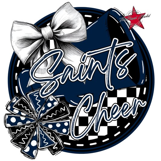 Saints Circle Cheer Design-Navy