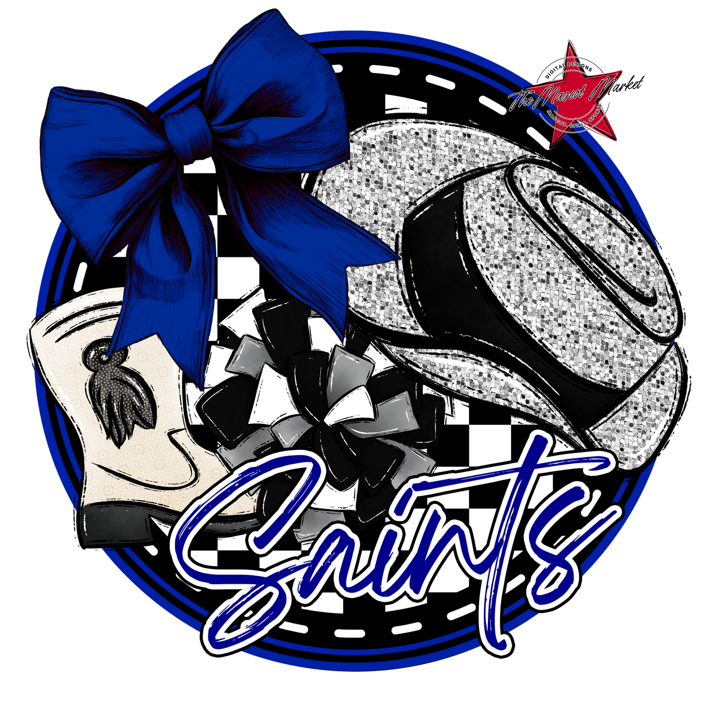 Saints Circle Drillteam Design-Blue