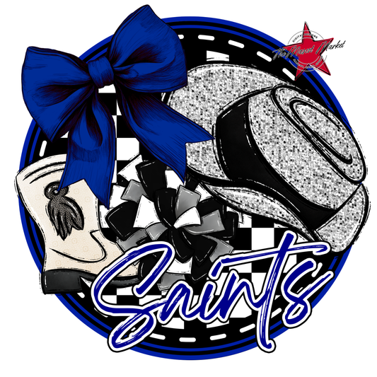 Saints Circle Drillteam Design-Blue