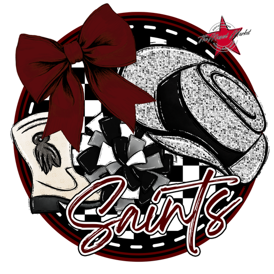Saints Circle Drillteam Design-Maroon