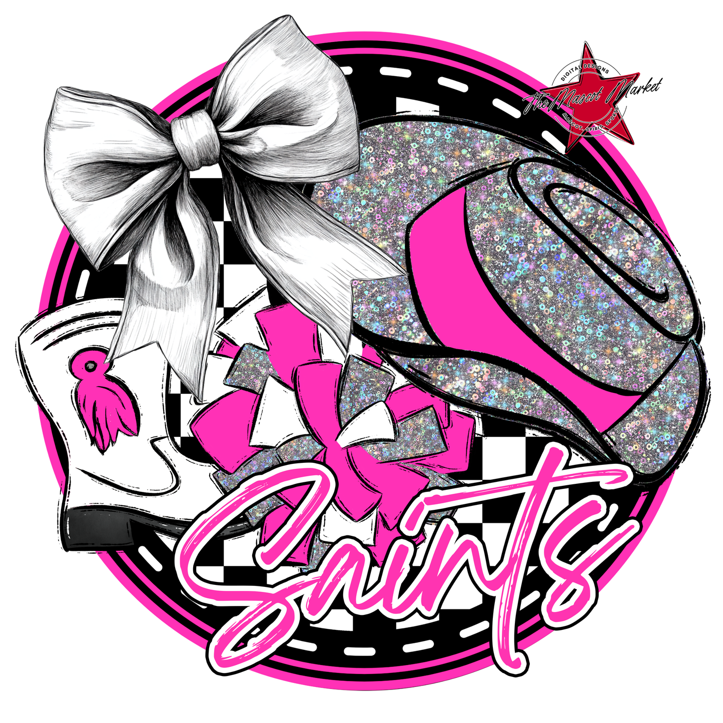 Saints Circle Drillteam Design-Pink