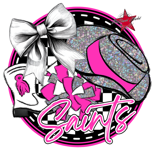 Saints Circle Drillteam Design-Pink