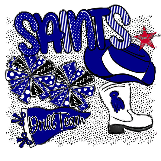Saints Drillteam Spirit-Blue