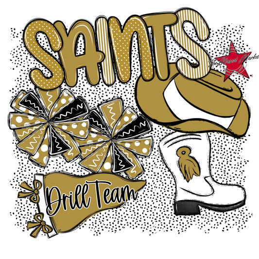 Saints Drillteam Spirit-Gold