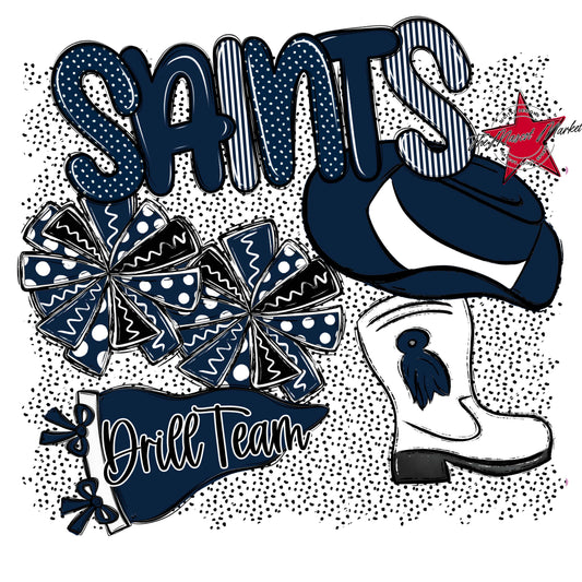 Saints Drillteam Spirit-Navy