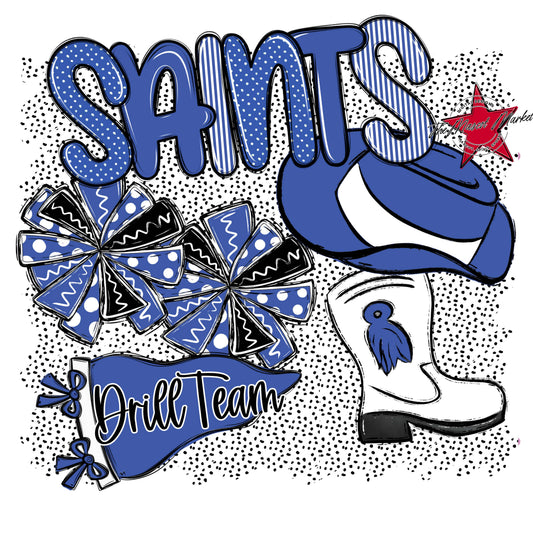 Saints Drillteam Spirit-Off Blue