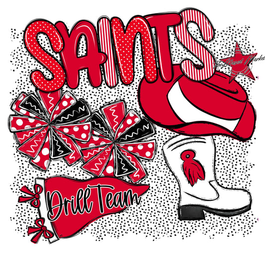 Saints Drillteam Spirit-Red