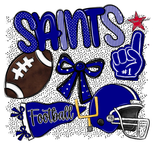 Saints Football Spirit-Blue