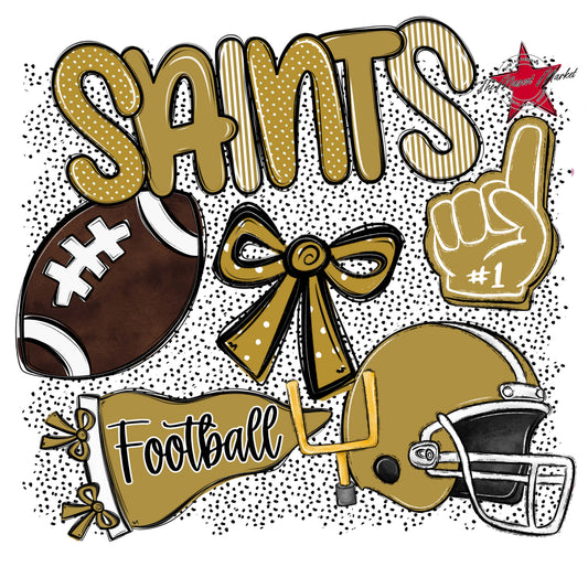 Saints Football Spirit-Gold