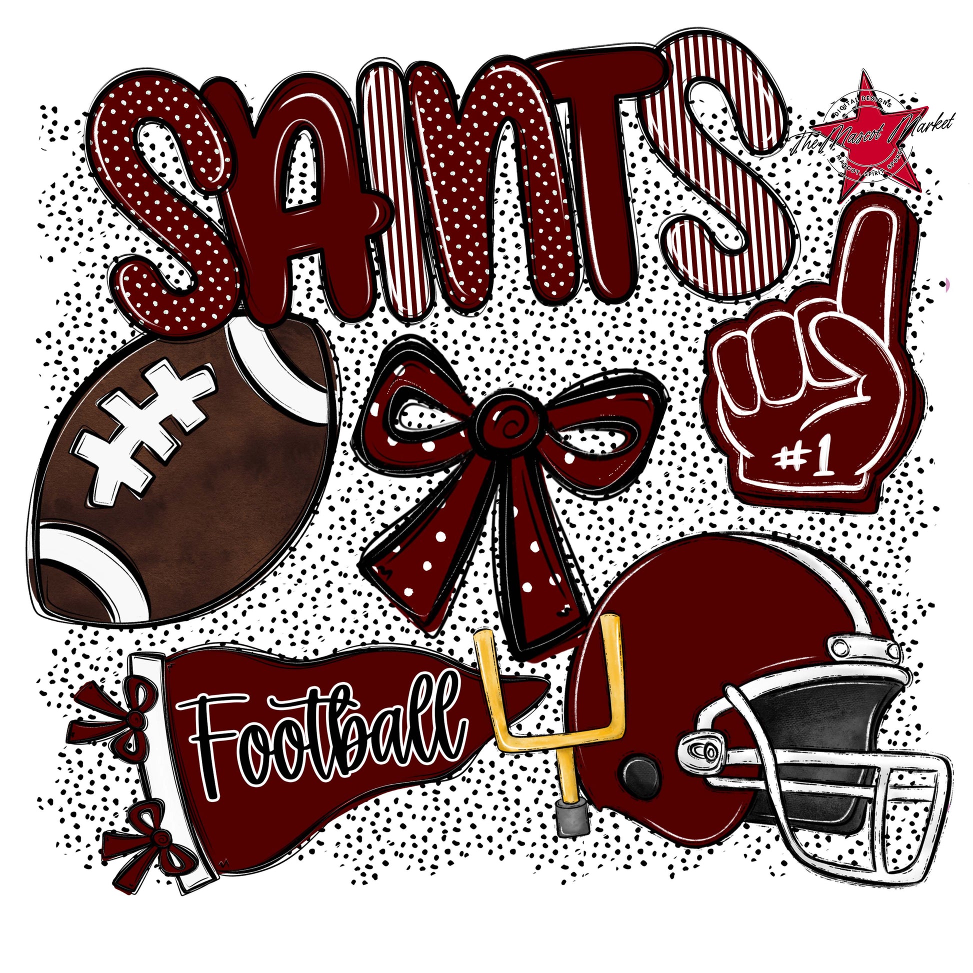 Saints Football Spirit-Maroon