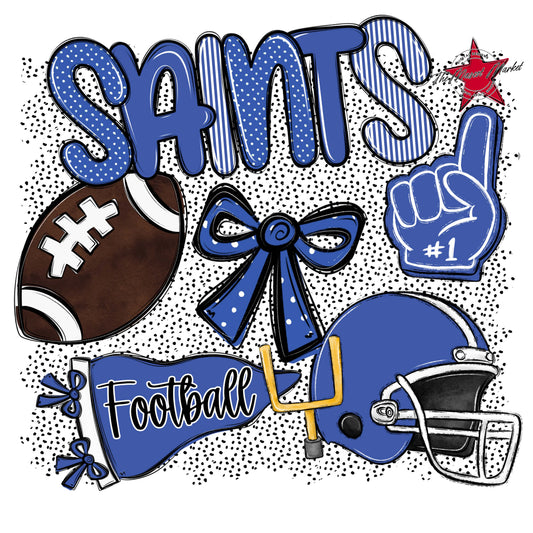 Saints Football Spirit-Off Blue