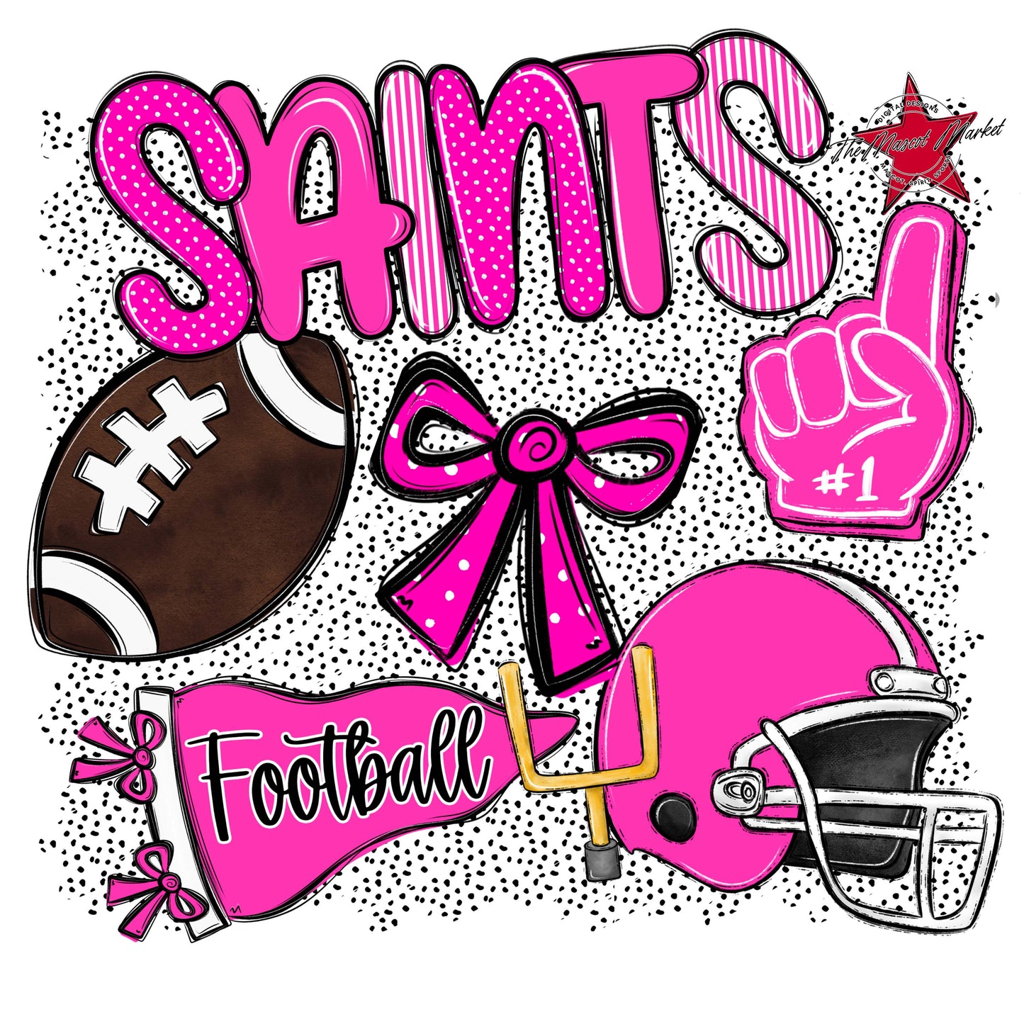 Saints Football Spirit-Pink