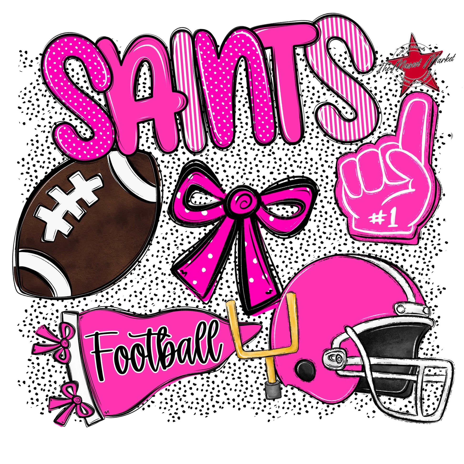 Saints Football Spirit-Pink
