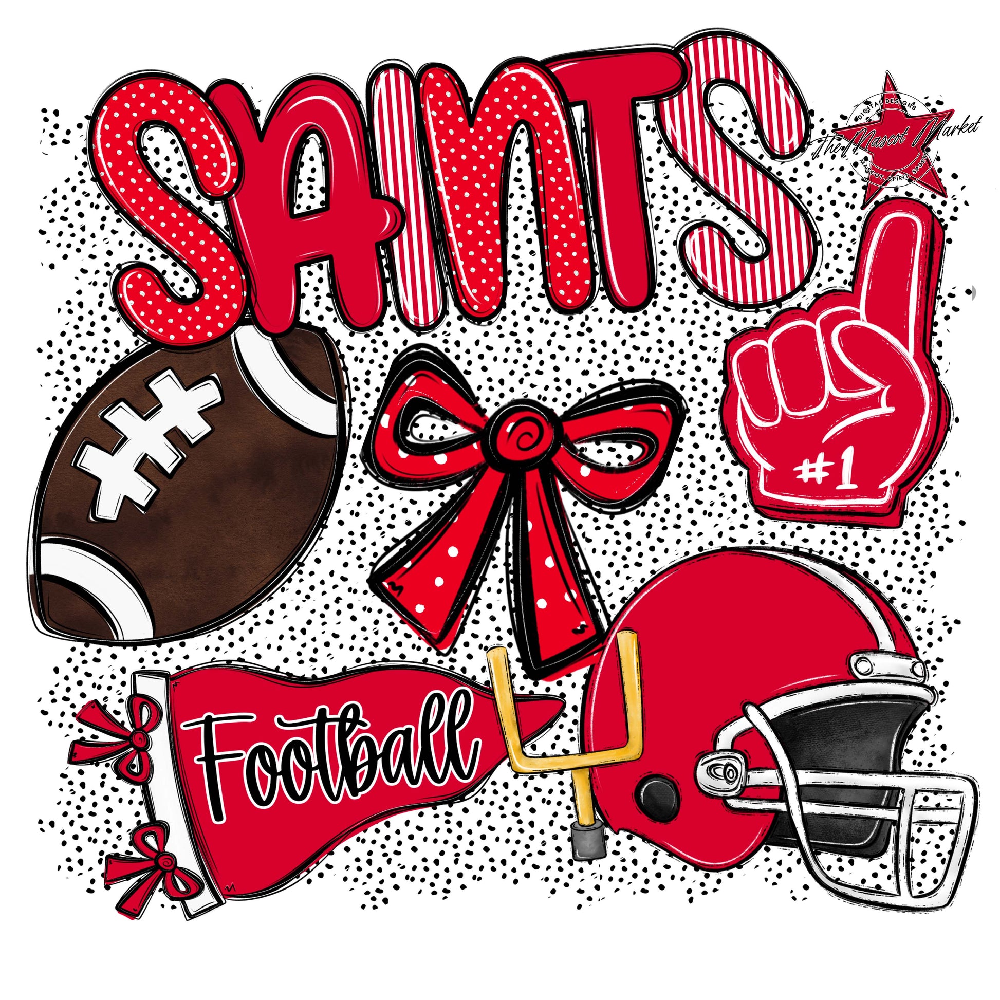 Saints Football Spirit-Red