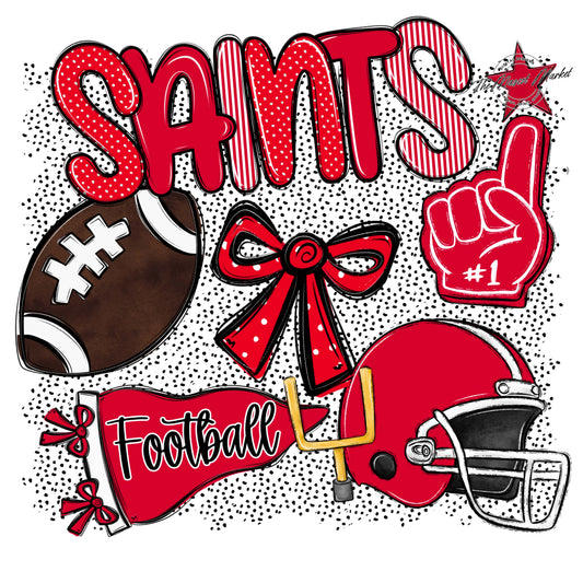 Saints Football Spirit-Red
