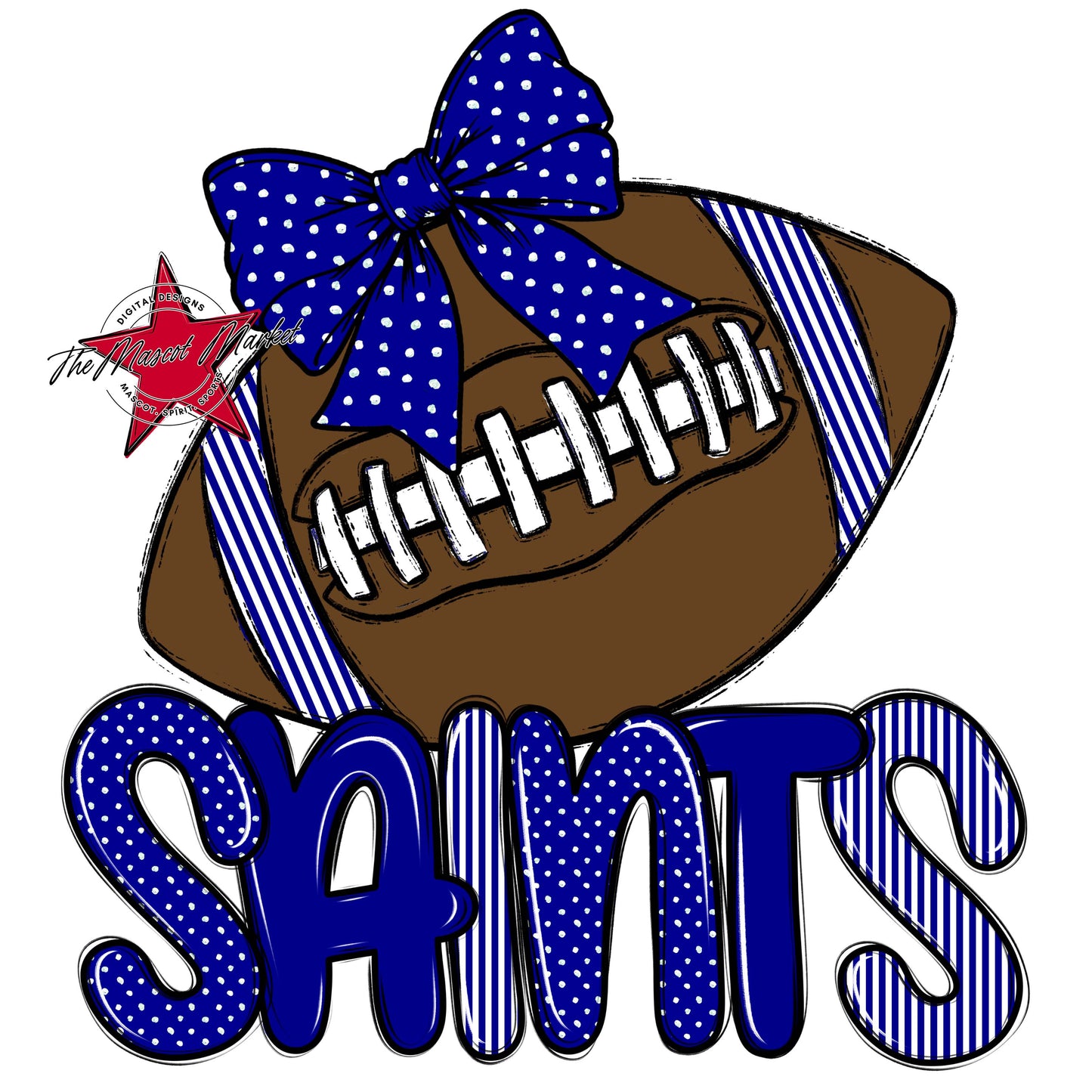 Saints Football Spirit Design-Blue