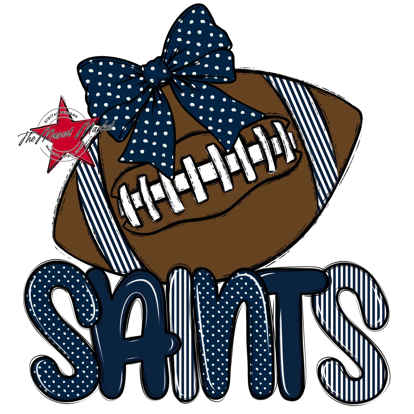 Saints Football Spirit Design-Navy