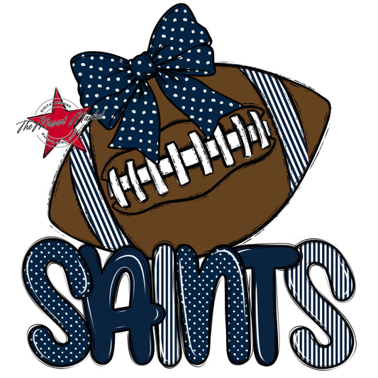 Saints Football Spirit Design-Navy