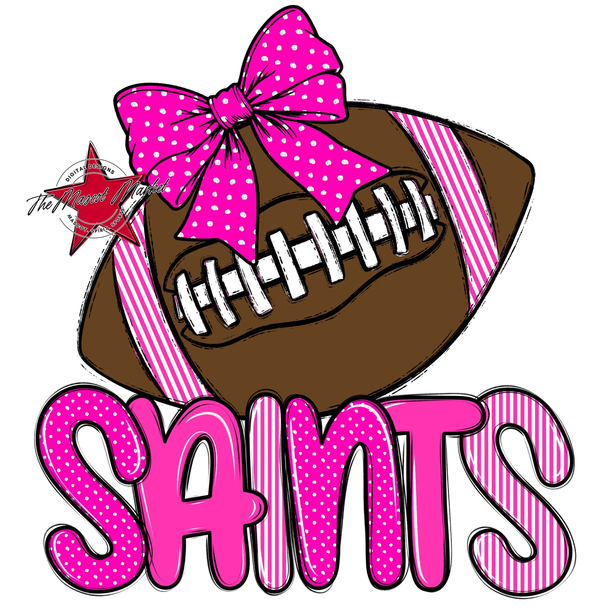 Saints Football Spirit Design-Pink