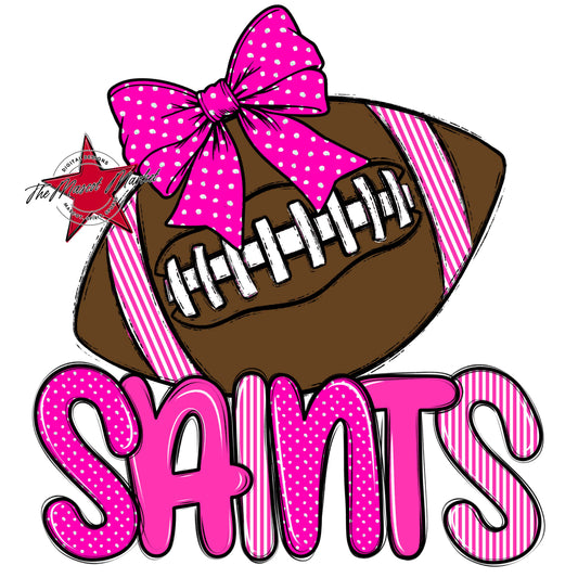 Saints Football Spirit Design-Pink