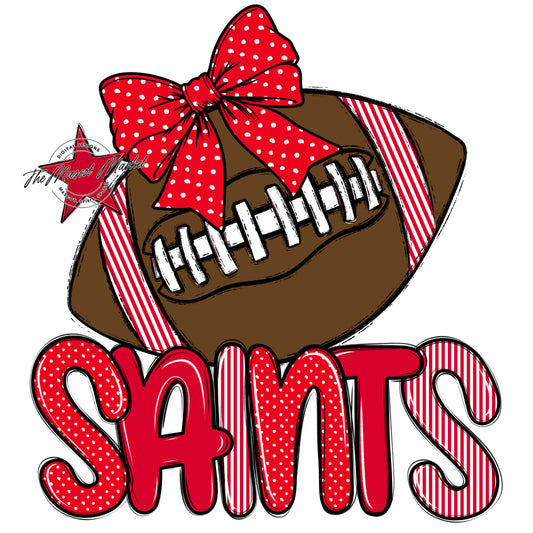 Saints Football Spirit Design-Red