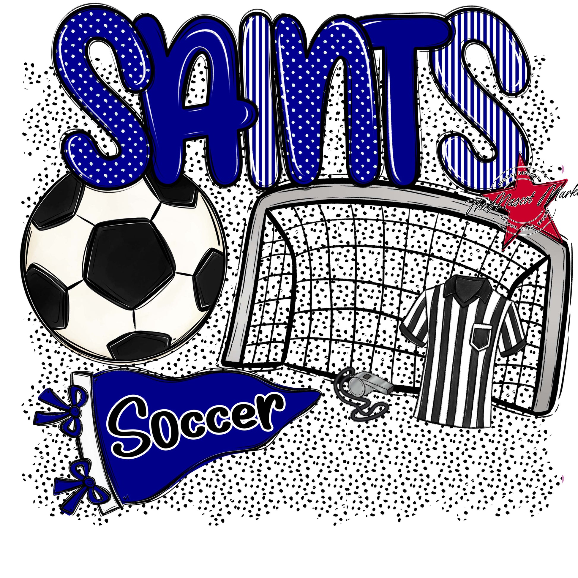 Saints Soccer Spirit-Blue