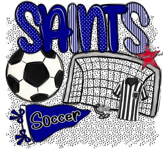 Saints Soccer Spirit-Blue