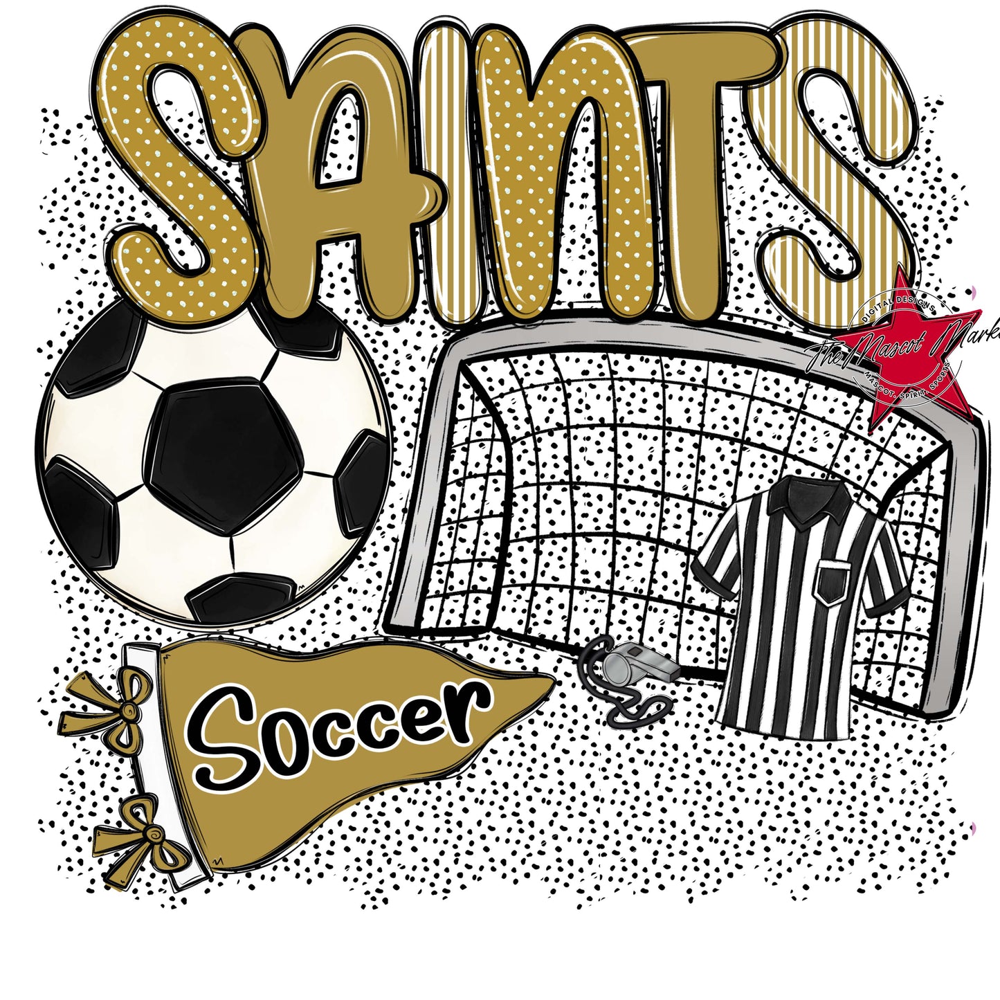 Saints Soccer Spirit-Gold