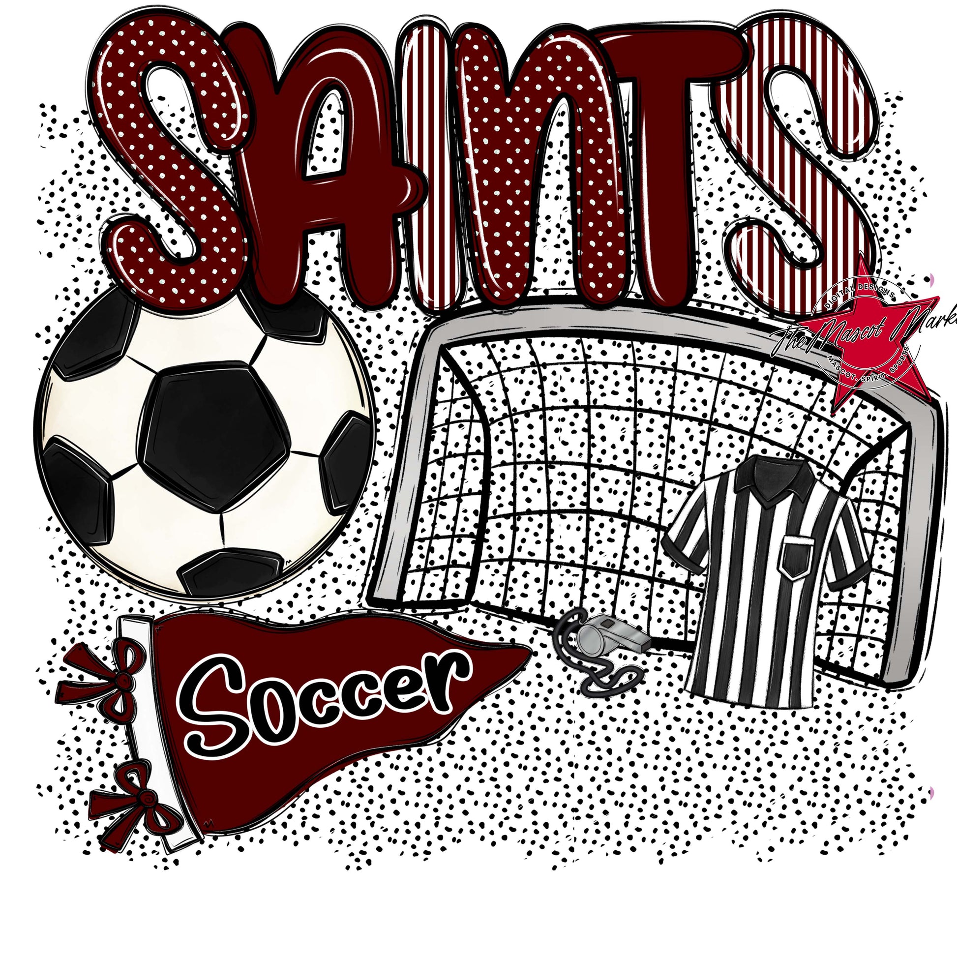 Saints Soccer Spirit-Maroon