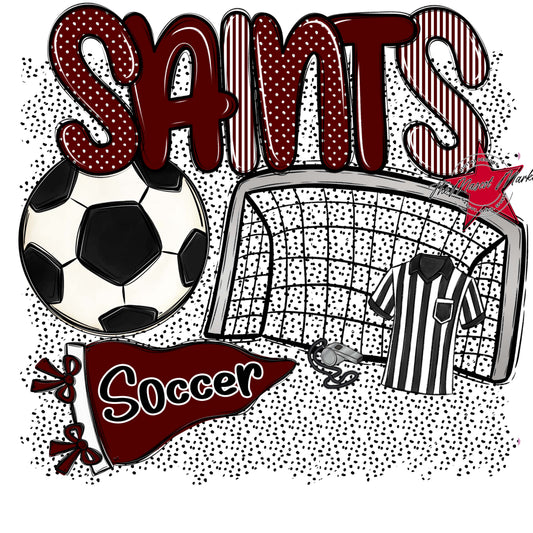 Saints Soccer Spirit-Maroon