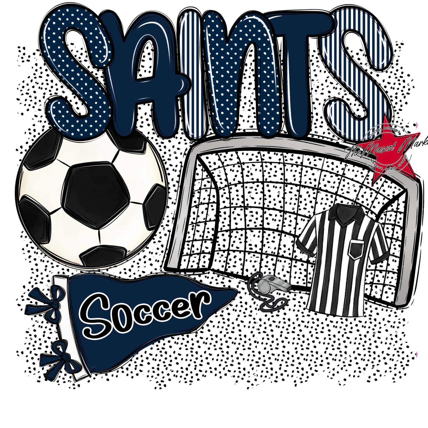 Saints Soccer Spirit-Navy