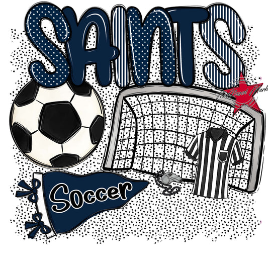 Saints Soccer Spirit-Navy